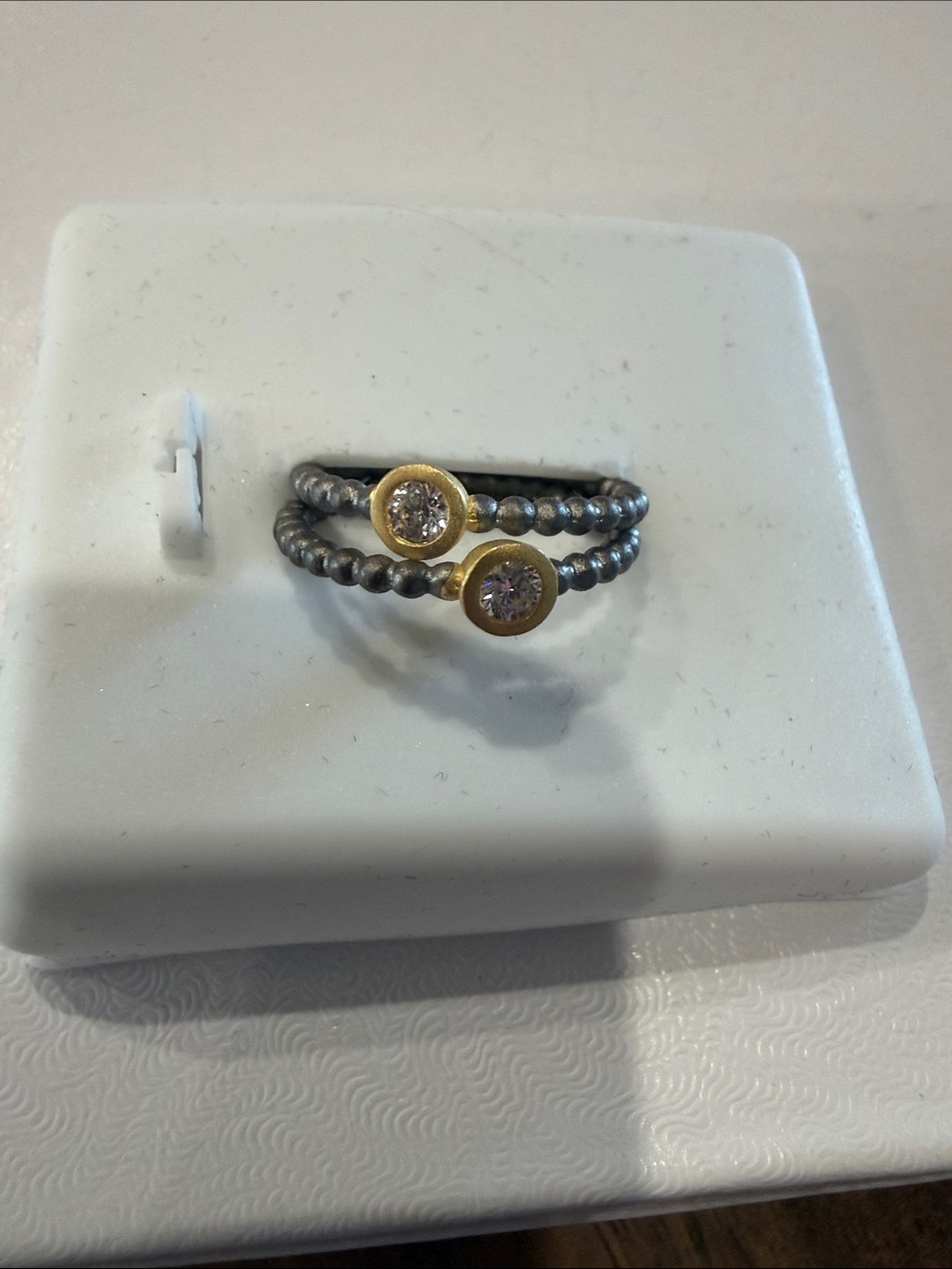 Freida Rothman Sterling Set of 2 Stacking Rings sz 6